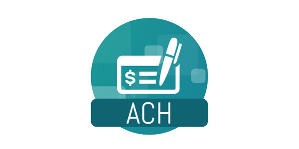 ACH check with a pen icon
