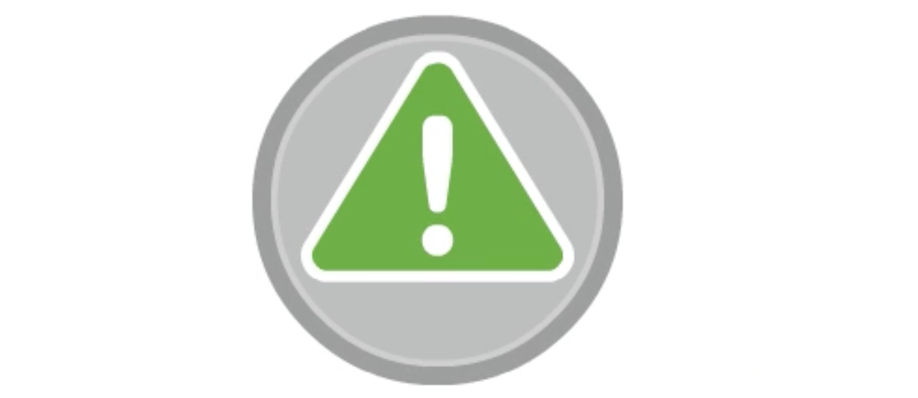 green triangle alert icon